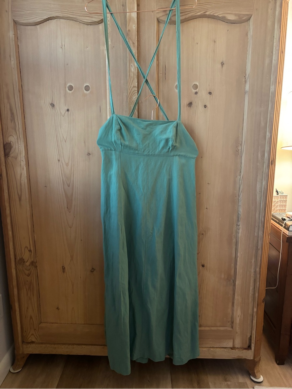 Madewell Teal Strappy Maxi Dress